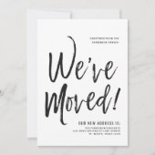 We hebben ons verplaatst | Het Minimale Nieuwe Adr Kaart (Voorkant)