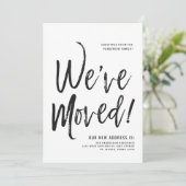 We hebben ons verplaatst | Het Minimale Nieuwe Adr Kaart (Staand voorkant)