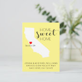 We hebben ons verplaatst | Home Sweet Home Califor Aankondigingskaart (Staand voorkant)
