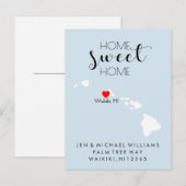 We hebben ons verplaatst | Home Sweet Home Hawaii Aankondigingskaart (Voorkant / Achterkant)