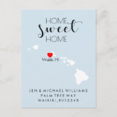 We hebben ons verplaatst | Home Sweet Home Hawaii Aankondigingskaart (Voorkant)