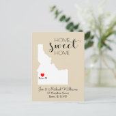We hebben ons verplaatst | Home Sweet Home Idaho Aankondigingskaart (Staand voorkant)