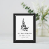 We hebben ons verplaatst | Idaho Typografie Feestdagenkaart (Staand voorkant)