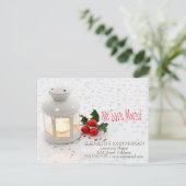 We hebben ons verplaatst, Kaars, Sterren Nieuw Adr Aankondigingskaart (Staand voorkant)