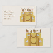 We hebben ons verplaatst -  koffers visitekaartje (Voorkant / Achterkant)