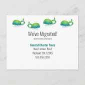 We hebben ons verplaatst | Kute Whale Change of Ad Aankondigingskaart (Voorkant)