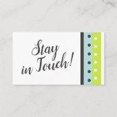 "We hebben ons verplaatst" Limoen, blauwe en donke Informatiekaartje (Achterkant)