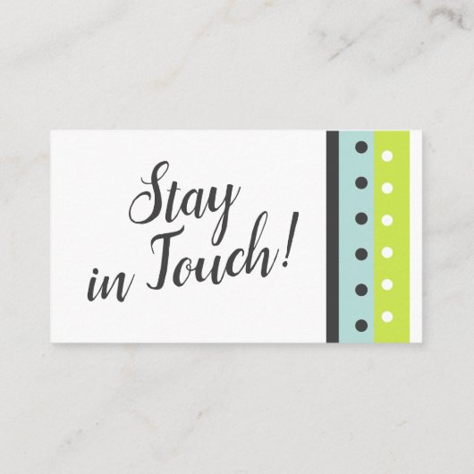 "We hebben ons verplaatst" Limoen, blauwe en donke Informatiekaartje (Achterkant)