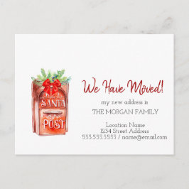 We hebben ons verplaatst, mailbox Letter naar Sant Aankondigingskaart