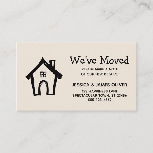 "We hebben ons verplaatst" met de aankondiging van (Voorkant)