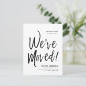 We hebben ons verplaatst | Minimaal nieuw adres Br Briefkaart (Staand voorkant)