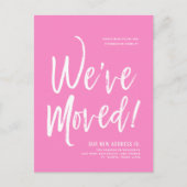 We hebben ons verplaatst | Minimale Briefkaart van (Voorkant)