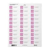 We hebben ons verplaatst | Modern roze logo Etiket (Full Sheet)