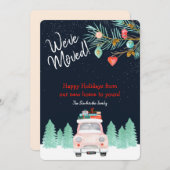 We hebben ons verplaatst naar het nieuwe adres voo feestdagenkaart (Voorkant / Achterkant)