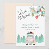 We hebben ons verplaatst naar Kerstmis Nieuw Adres Feestdagenkaart (Voorkant / Achterkant)