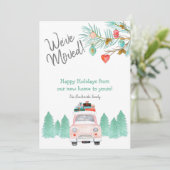 We hebben ons verplaatst naar Kerstmis Nieuw Adres Feestdagenkaart (Staand voorkant)