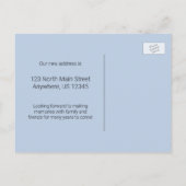 We hebben ons verplaatst, New Address Winter Birdh Aankondigingskaart (Achterkant)