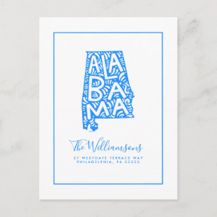 We hebben ons verplaatst   Nieuw adres   Alabama Briefkaart