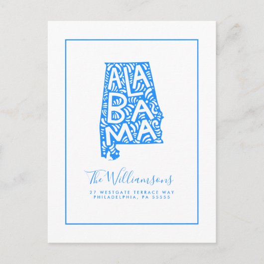 We hebben ons verplaatst | Nieuw adres | Alabama Briefkaart (Voorkant)