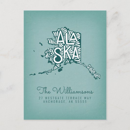 We hebben ons verplaatst | Nieuw adres | Alaska Briefkaart (Voorkant)