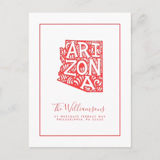 We hebben ons verplaatst | Nieuw adres | Arizona Briefkaart (Voorkant)