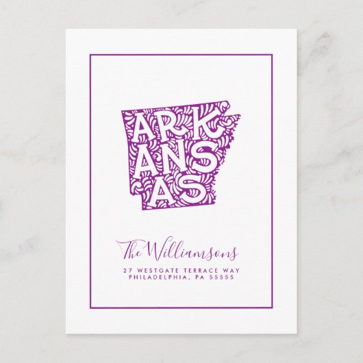 We hebben ons verplaatst | Nieuw adres | Arkansas Briefkaart (Voorkant)