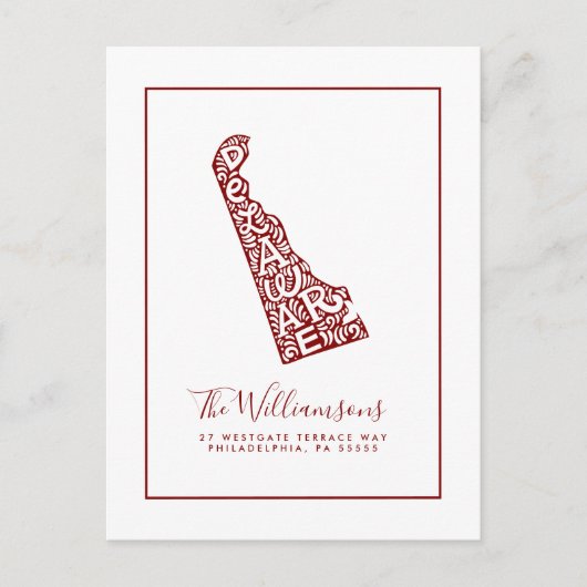 We hebben ons verplaatst | Nieuw adres | Delaware Briefkaart (Voorkant)