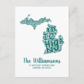We hebben ons verplaatst | Nieuw adres | Michigan Briefkaart (Voorkant)