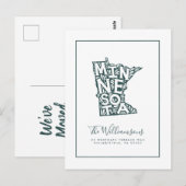 We hebben ons verplaatst | Nieuw adres | Minnesota Briefkaart (Voorkant / Achterkant)