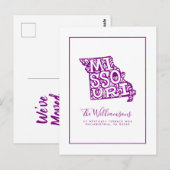 We hebben ons verplaatst | Nieuw adres | Missouri Briefkaart (Voorkant / Achterkant)