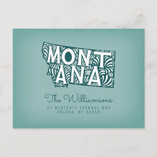 We hebben ons verplaatst | Nieuw adres | Montana Briefkaart (Voorkant)