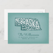 We hebben ons verplaatst | Nieuw adres | Nebraska Briefkaart (Voorkant / Achterkant)