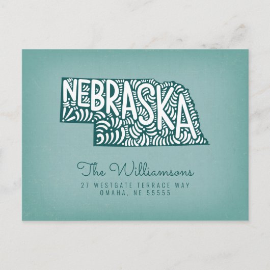 We hebben ons verplaatst | Nieuw adres | Nebraska Briefkaart (Voorkant)