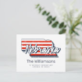 We hebben ons verplaatst | Nieuw adres | Nebraska Briefkaart (Staand voorkant)