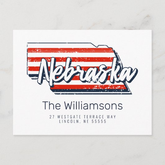 We hebben ons verplaatst | Nieuw adres | Nebraska Briefkaart (Voorkant)