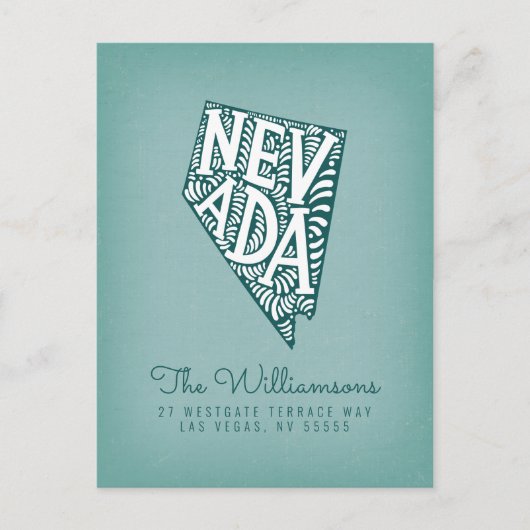 We hebben ons verplaatst | Nieuw adres | Nevada Briefkaart (Voorkant)