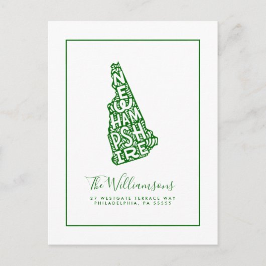 We hebben ons verplaatst | Nieuw adres | New Hamps Briefkaart (Voorkant)