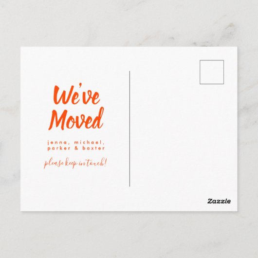 We hebben ons verplaatst | Nieuw adres | Nieuw-Mex Briefkaart (Achterkant)