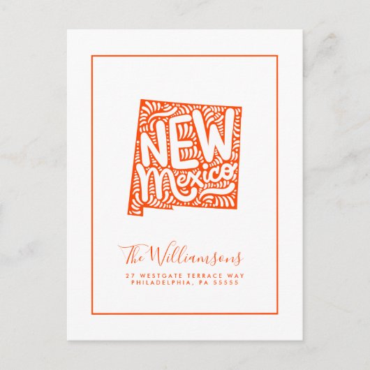 We hebben ons verplaatst | Nieuw adres | Nieuw-Mex Briefkaart (Voorkant)