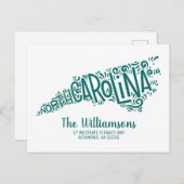 We hebben ons verplaatst | Nieuw adres | North Car Briefkaart (Voorkant / Achterkant)