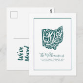 We hebben ons verplaatst | Nieuw adres | Ohio Briefkaart (Voorkant / Achterkant)