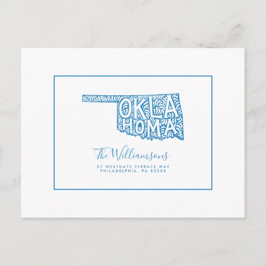 We hebben ons verplaatst | Nieuw adres | Oklahoma Briefkaart (Voorkant)