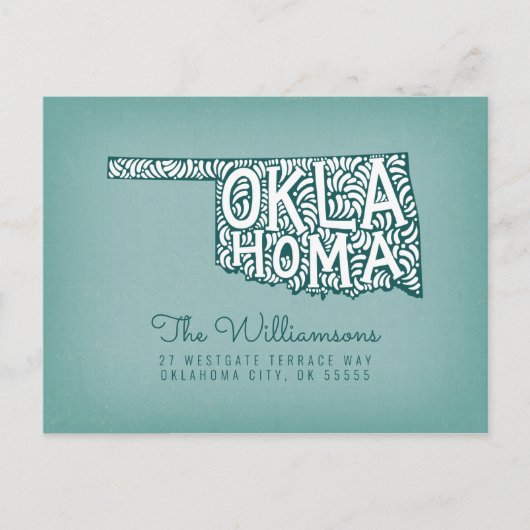 We hebben ons verplaatst | Nieuw adres | Oklahoma Briefkaart (Voorkant)