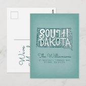 We hebben ons verplaatst | Nieuw adres | South Dak Briefkaart (Voorkant / Achterkant)