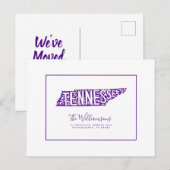 We hebben ons verplaatst | Nieuw adres | Tennessee Briefkaart (Voorkant / Achterkant)