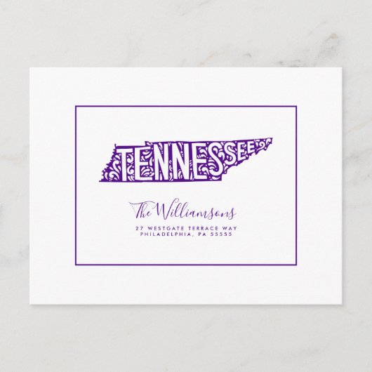 We hebben ons verplaatst | Nieuw adres | Tennessee Briefkaart (Voorkant)