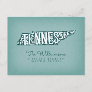 We hebben ons verplaatst Nieuw adres Tennessee Briefkaart