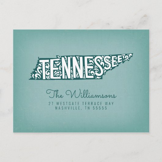 We hebben ons verplaatst | Nieuw adres | Tennessee Briefkaart (Voorkant)
