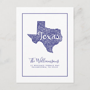 We hebben ons verplaatst   Nieuw adres   Texas Briefkaart