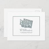 We hebben ons verplaatst | Nieuw adres | Washingto Briefkaart (Voorkant / Achterkant)